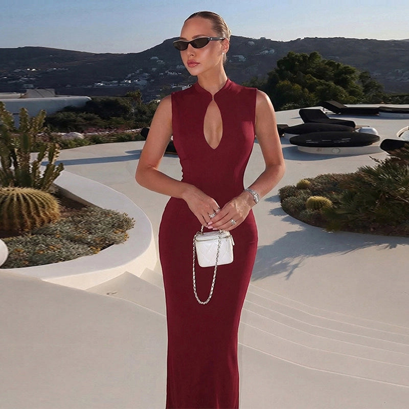 Cut-out Slit Maxi Dress [1OCJO0XM]
