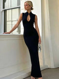 Cut-out Slit Maxi Dress [0BDZEBOV]