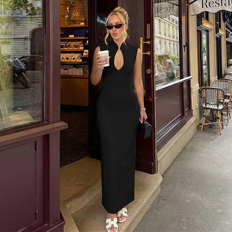 Cut-out Slit Maxi Dress [O8A7JM4C]