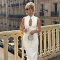 Cut-out Slit Maxi Dress [8U30JTQK]