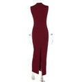 Cut-out Slit Maxi Dress [KN32N3OK]