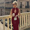 Cut-out Slit Maxi Dress [PR7NJQKA]