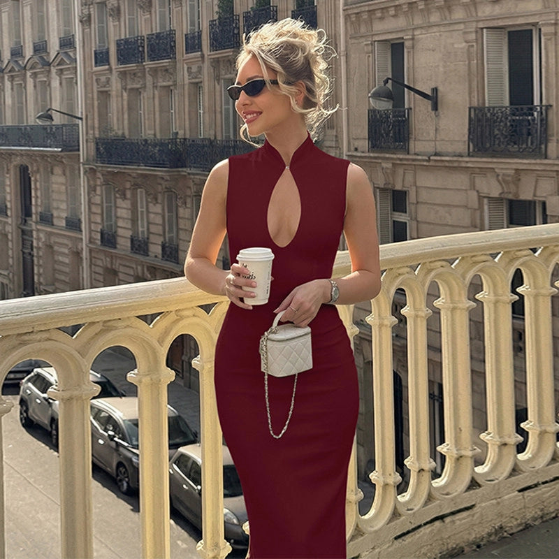 Cut-out Slit Maxi Dress [PR7NJQKA]