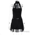 Daleysa Halter Ruched Skirt Set [VC2XH038]