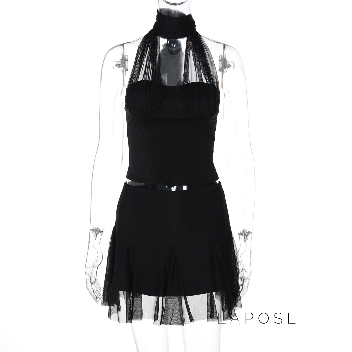 Daleysa Halter Ruched Skirt Set [VC2XH038]