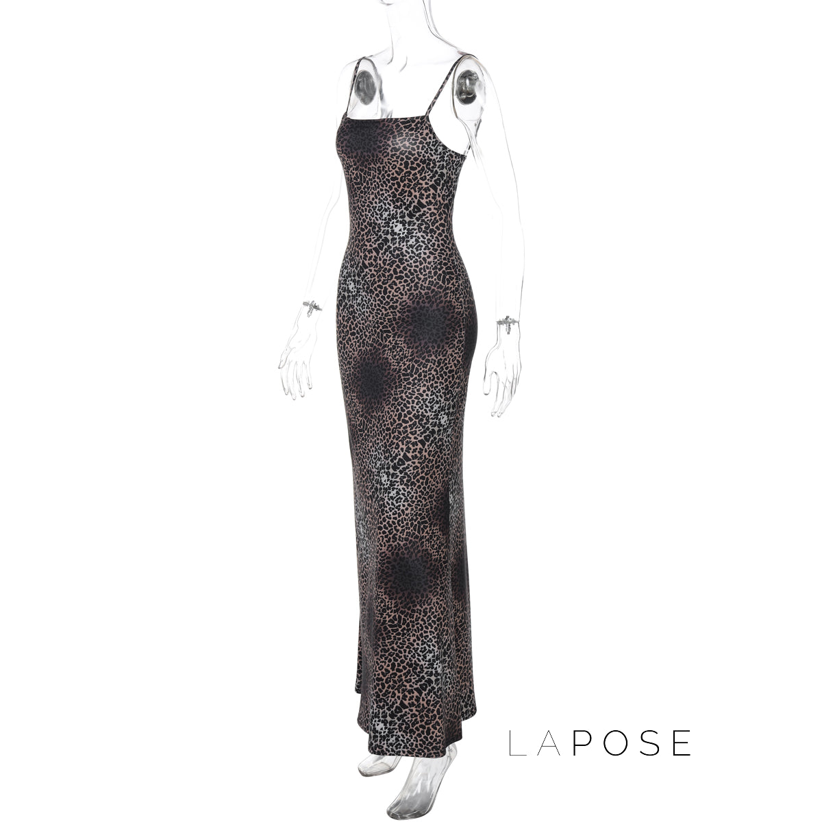 Damaris Strappy Leopard Maxi Dress [2KJWKDS8]