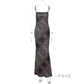 Damaris Strappy Leopard Maxi Dress [C11SLPL2]