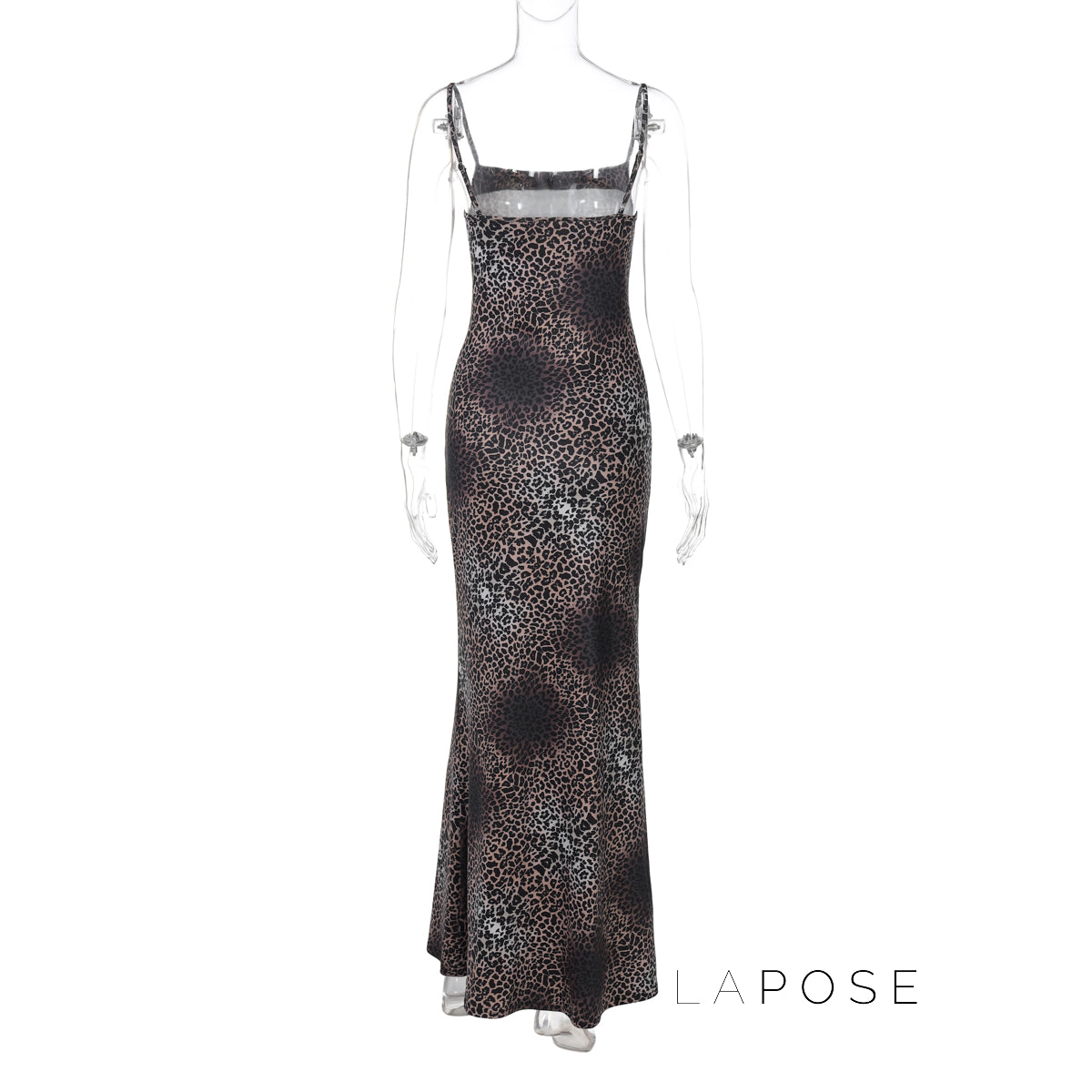 Damaris Strappy Leopard Maxi Dress [UWY9BFFZ]