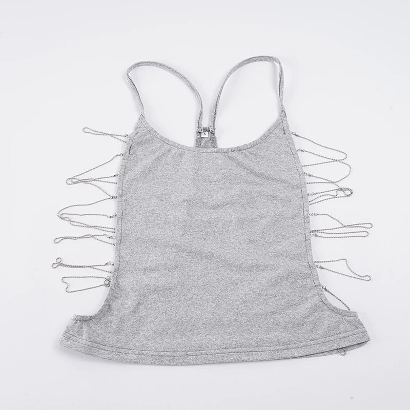 LaPose - Dana Chain Detail Backless Tank