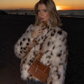 Dania Striped Faux Fur Jacket [66JEFWOD]