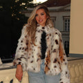 Dania Striped Faux Fur Jacket [Q0E9SB98]