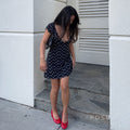 Davina Ruffled Polka Dot Mini Dress [G46C4BDF]