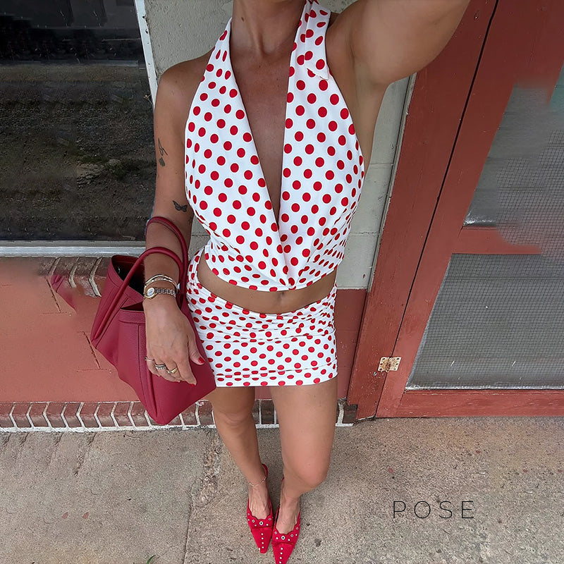 Dayna Polka Dot Skirt Set [YLQ7VLF6]