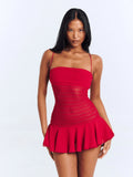 LaPose Daysi Ruffle Trim Mini Dress