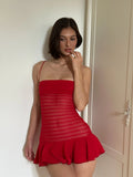 LaPose Daysi Ruffle Trim Mini Dress