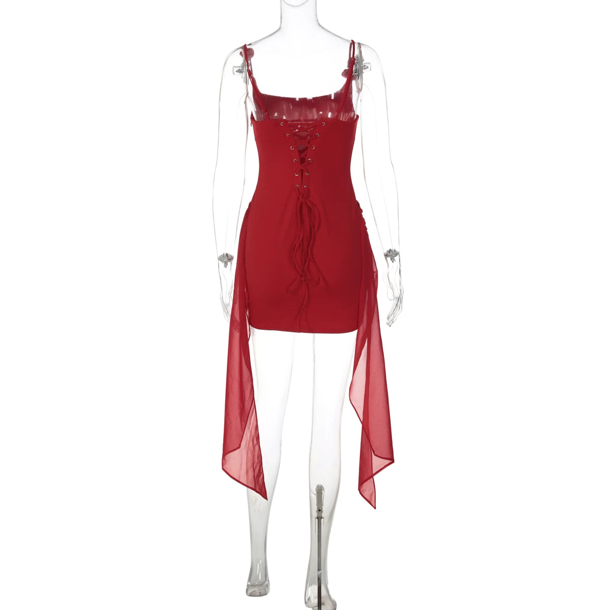 LaPose - Deasia Rosette Ruched Mini Dress