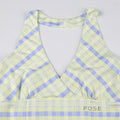 Debora Plaid Halter Crop Top [FC4SYJOB]