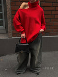 Deliyah Knit Cold Shoulder Sweater [HN8V5VTD]