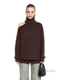 Deliyah Knit Cold Shoulder Sweater [W7Y7B9KW]