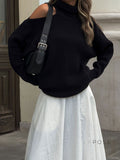 Deliyah Knit Cold Shoulder Sweater [NREOPLVE]
