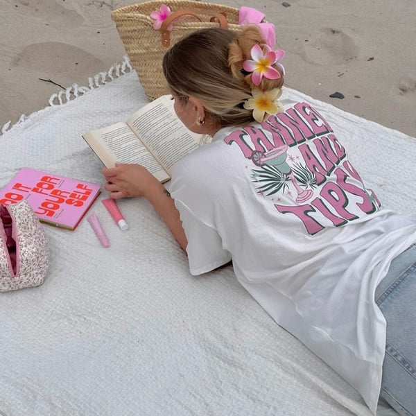 Delyla Tanned and Tipsy Graphic Tee