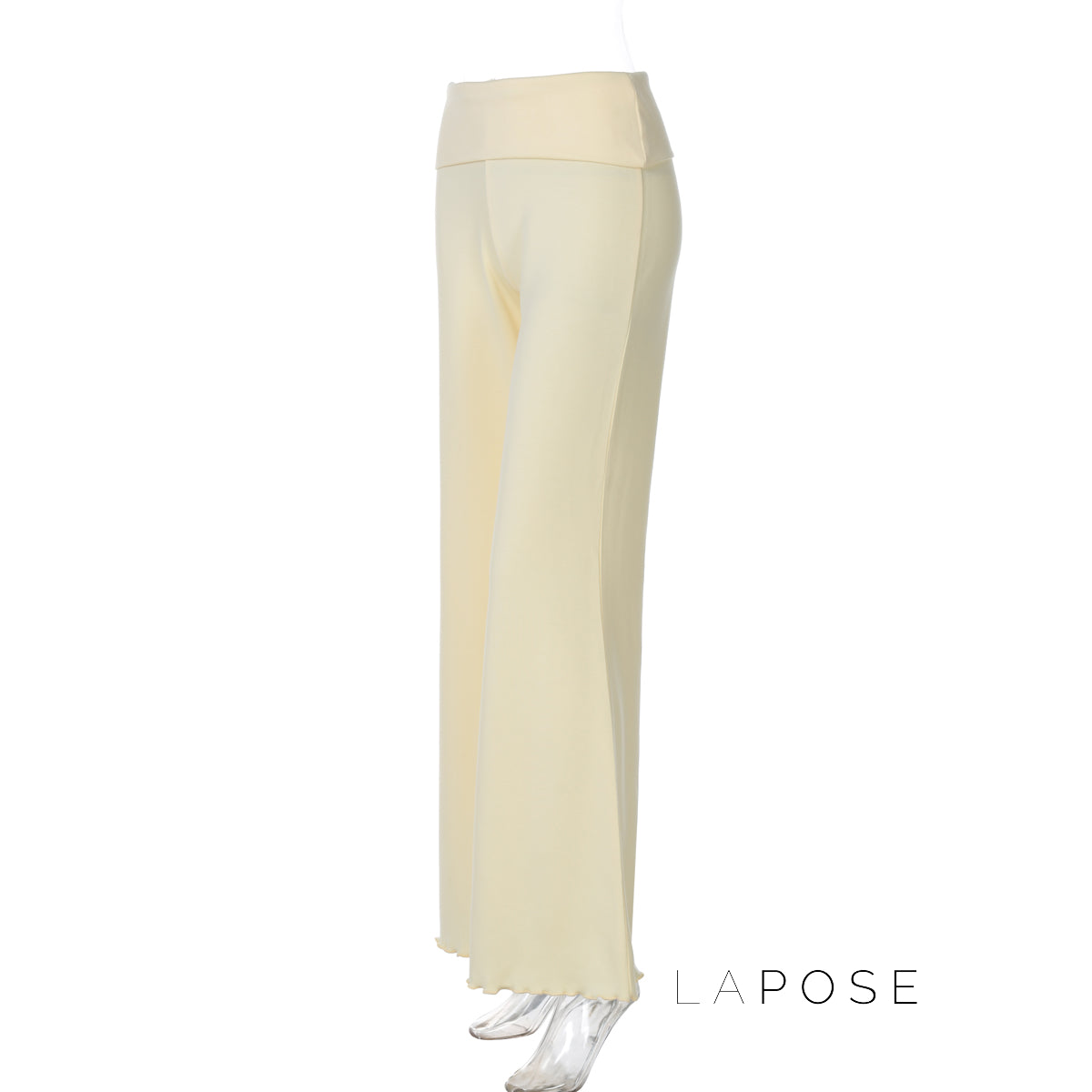 Delylah Low-Rise Wavy Flared Pants [W6IDV3AW]