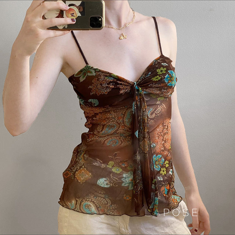Denali Paisley Ruched Camisole [UKXXZDKC]