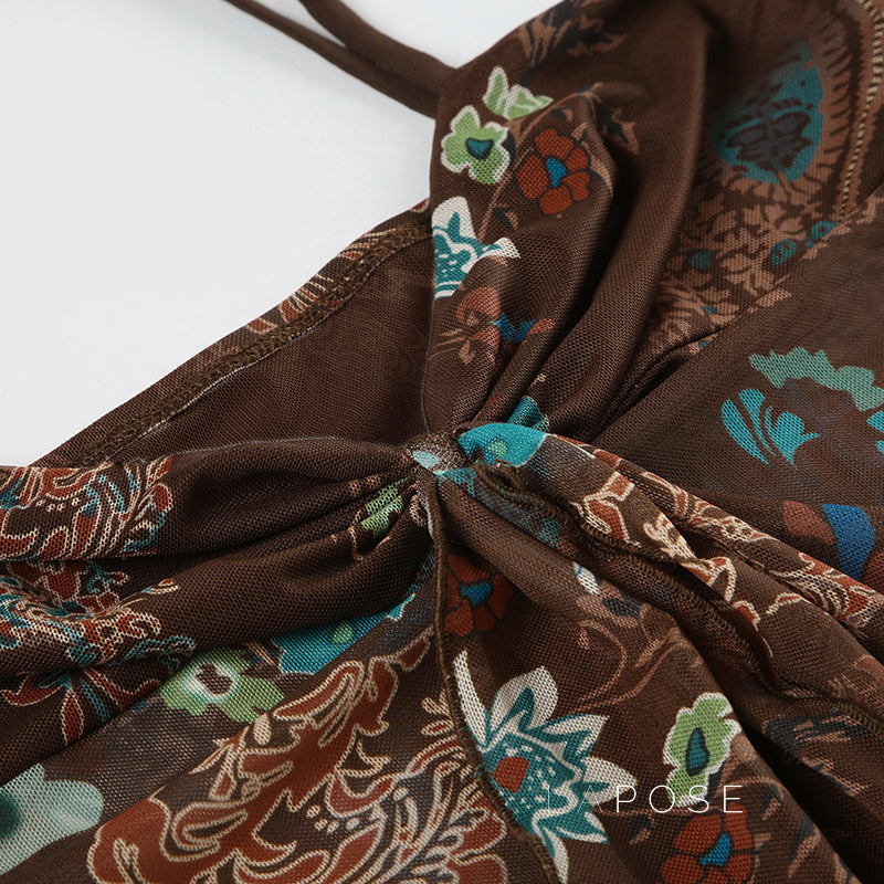 Denali Paisley Ruched Camisole [LKOH6329]