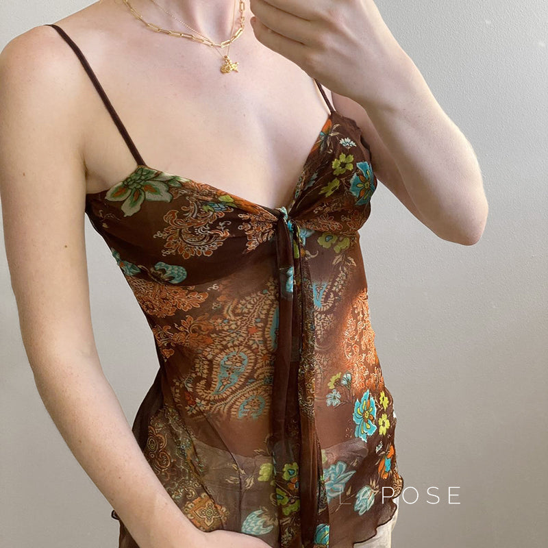 Denali Paisley Ruched Camisole [FUZWES1U]
