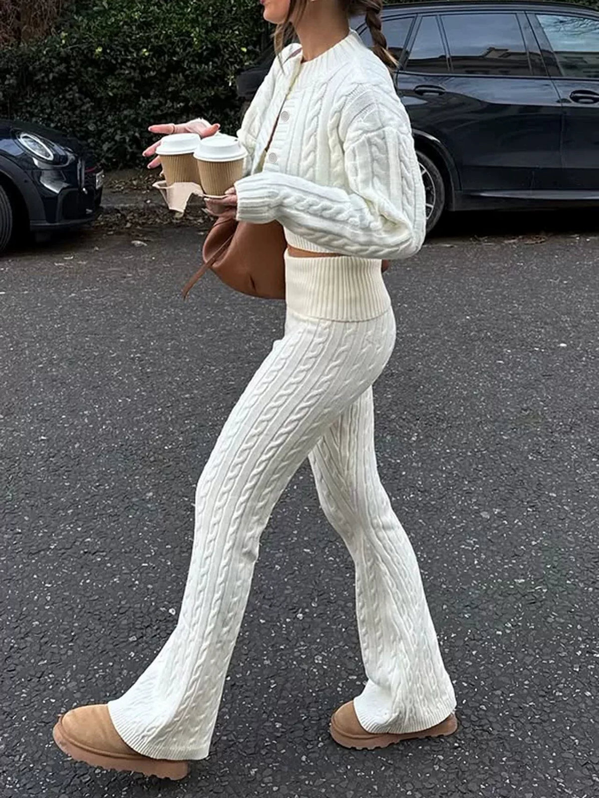 LaPose - Desire Cable Knit Three-Piece Set