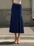 LaPose - Destinee Ruched Waist Midi Skirt
