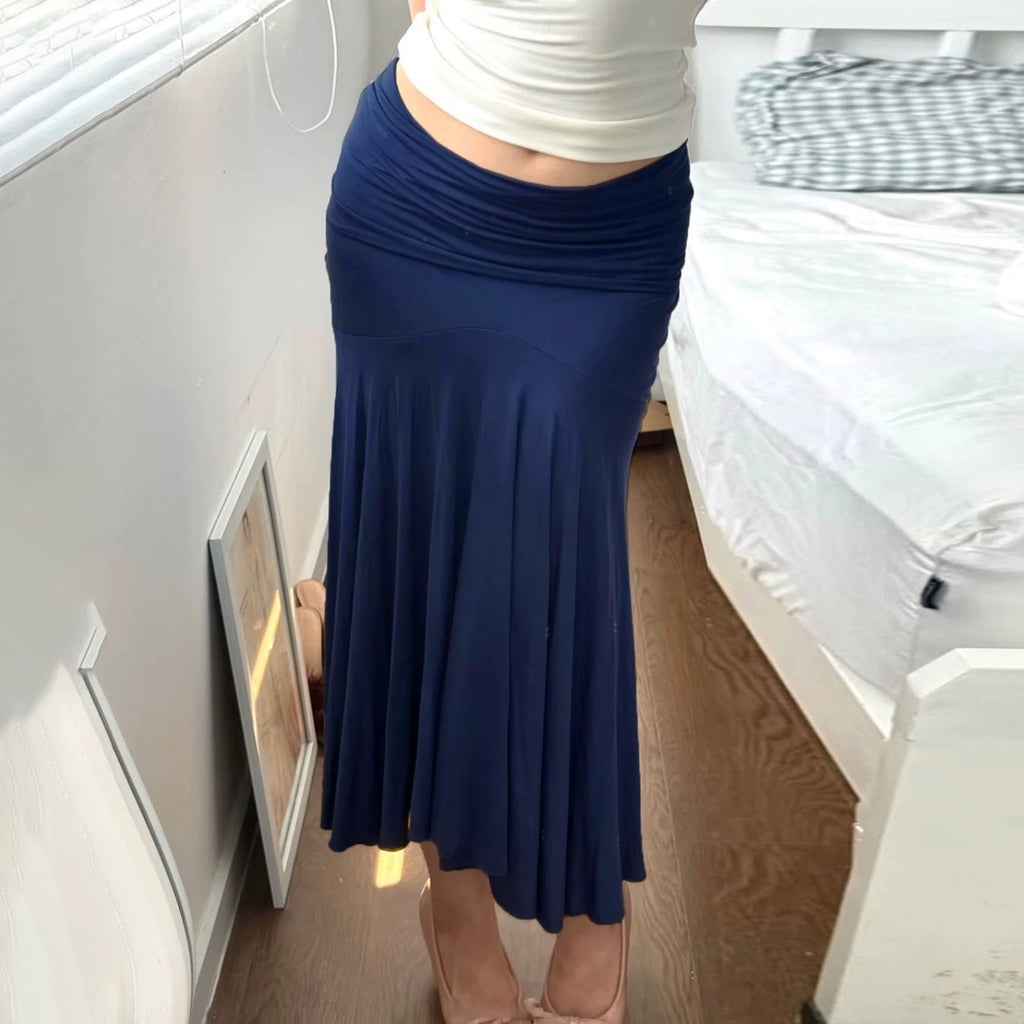 LaPose - Destinee Ruched Waist Midi Skirt