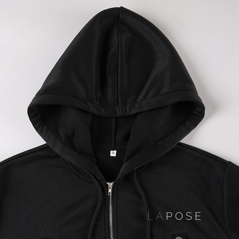 Dhanvi Slim Fit Zip Hoodie [9JJDBNJI]