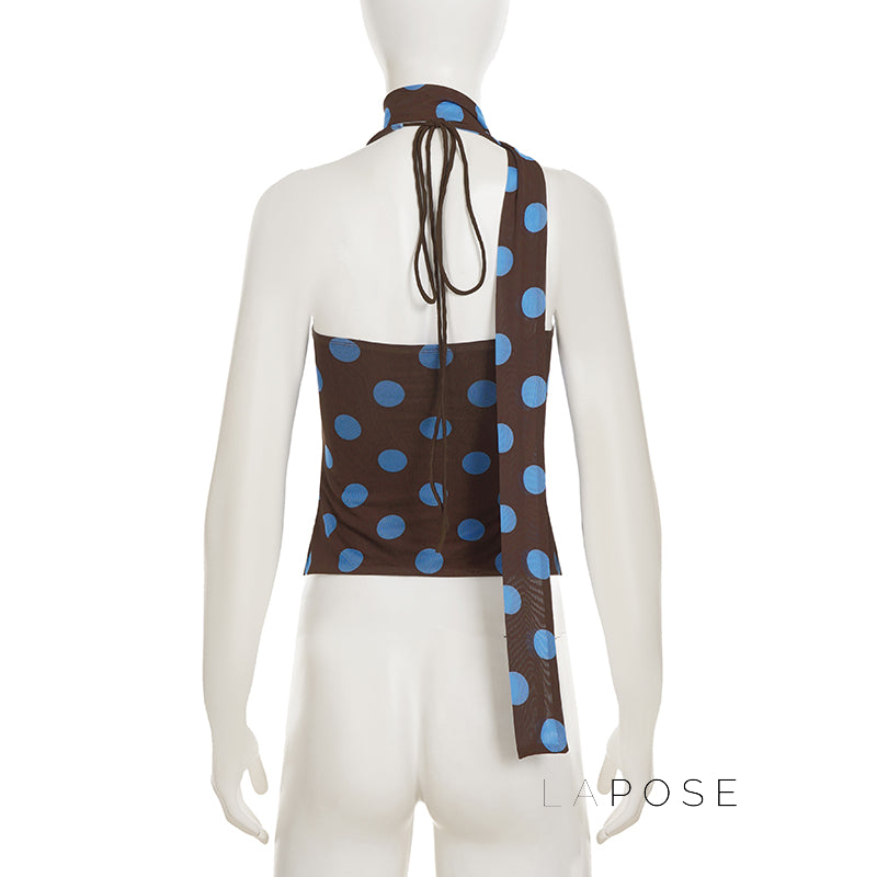 Dolly Polka Dot Halter Top [WKZNJ8E7]