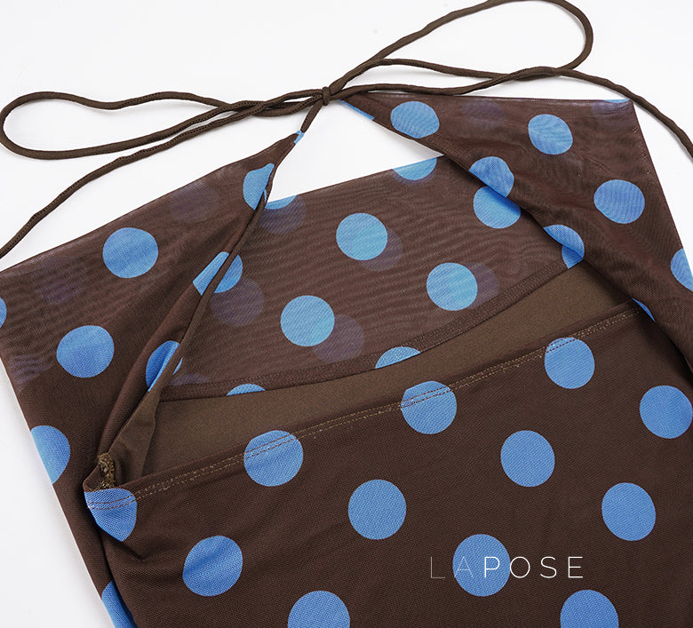 Dolly Polka Dot Halter Top [09ZBO7N3]