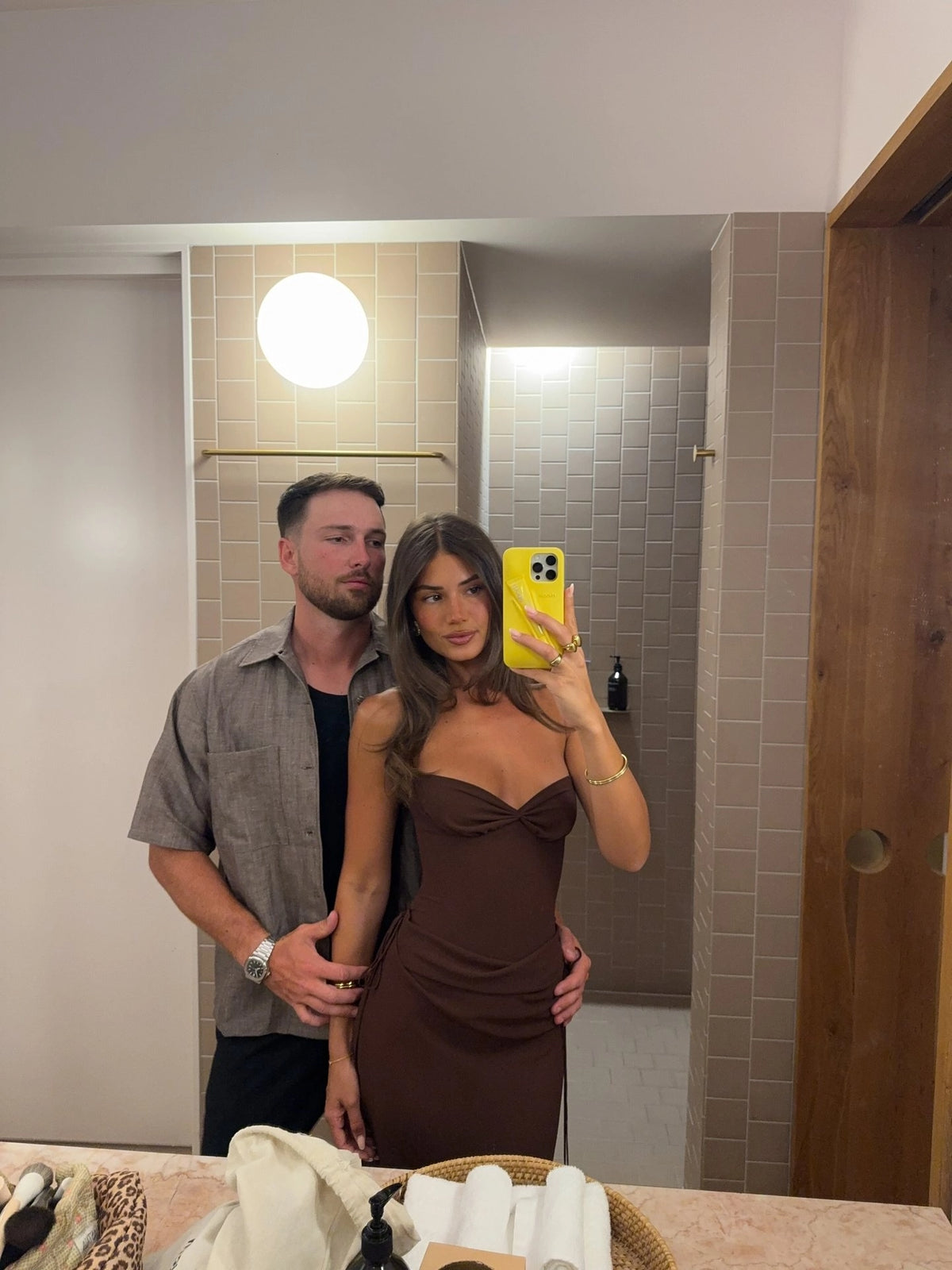 Draped Corset Maxi Dress [Q266KNBJ]