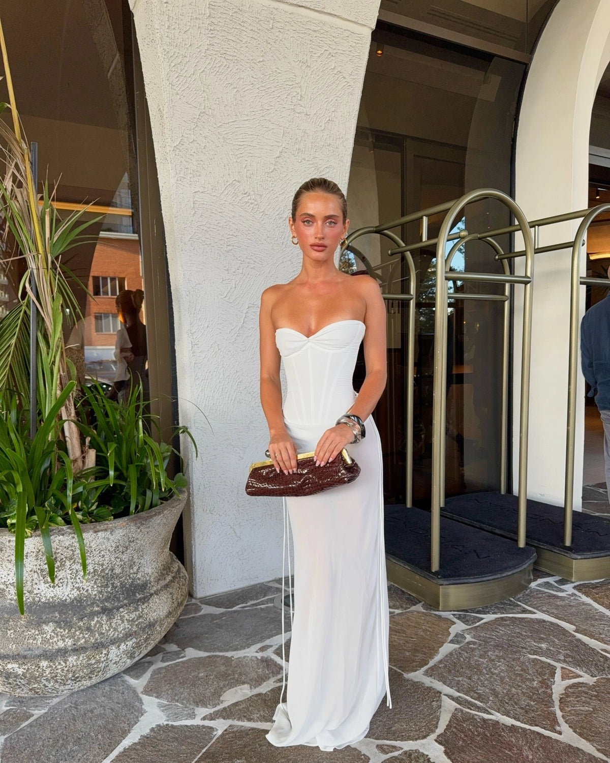 Draped Corset Maxi Dress [EX2VUHI5]