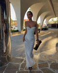 Draped Corset Maxi Dress [HO386UUP]