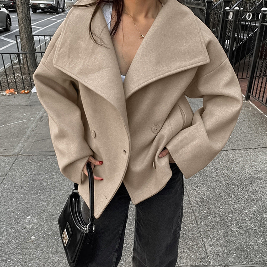 Edna Double-Breasted Wool Coat [688PKNYG]