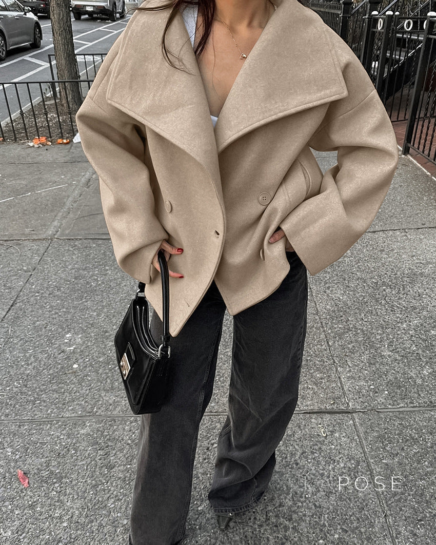 Edna Double-Breasted Wool Coat [1C7YBOVI]