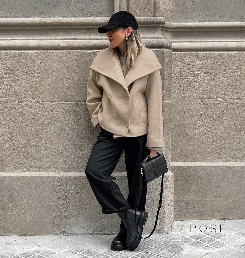 Edna Double-Breasted Wool Coat [N539WZTZ]