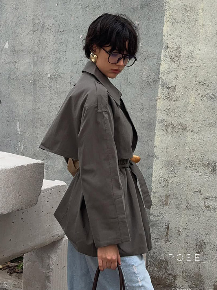 Effie Belted Short Trench Coat [E8TMNLB8]