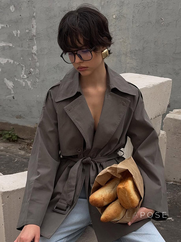 Effie Belted Short Trench Coat [BFLF08IQ]