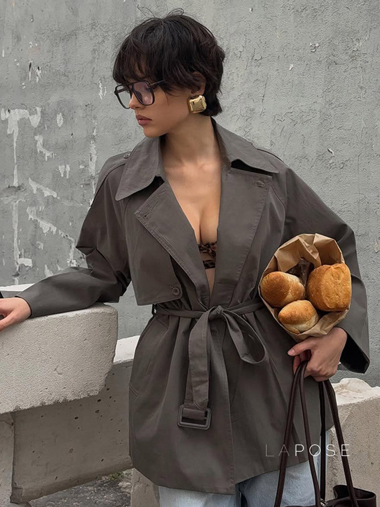 Effie Belted Short Trench Coat [C5NSBQJF]