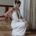 Eimy Crinkled Backless Maxi Dress [HKKMYX47]