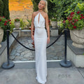 Eimy Crinkled Backless Maxi Dress [7JRQ2IIG]