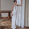 Eimy Crinkled Backless Maxi Dress [XRC0UYWF]