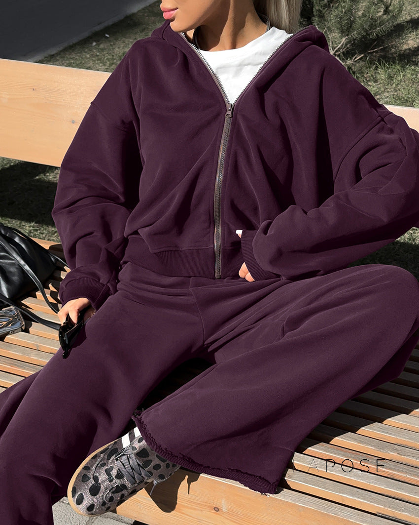 Eira Hooded Purple Sweatpant Set [AX8QW4AD]
