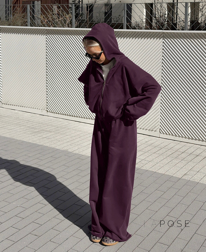 Eira Hooded Purple Sweatpant Set [IJQG8CT0]