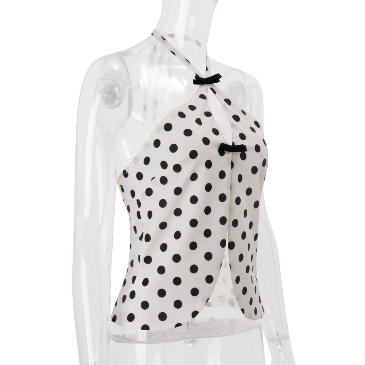 LaPose - Elaya Polka Dot Halter Top